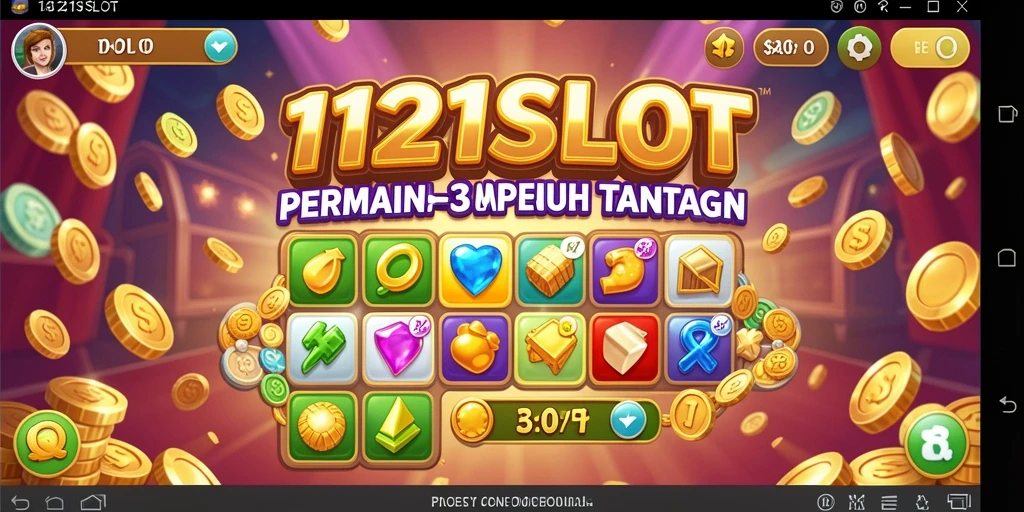 Screenshot menunjukkan momen seru gameplay Match-3 di 1121SLOT.