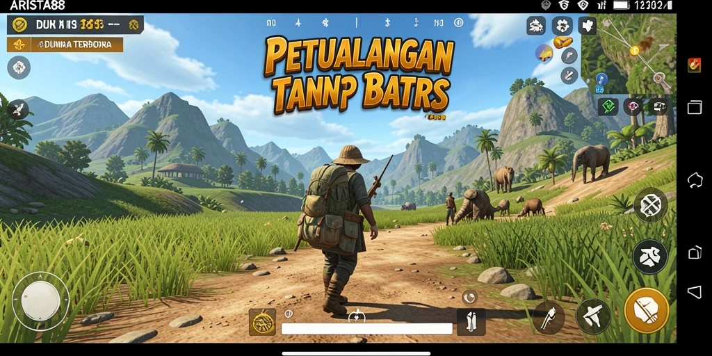 Gameplay ARISTA88 menampilkan eksplorasi dunia terbuka yang menakjubkan.