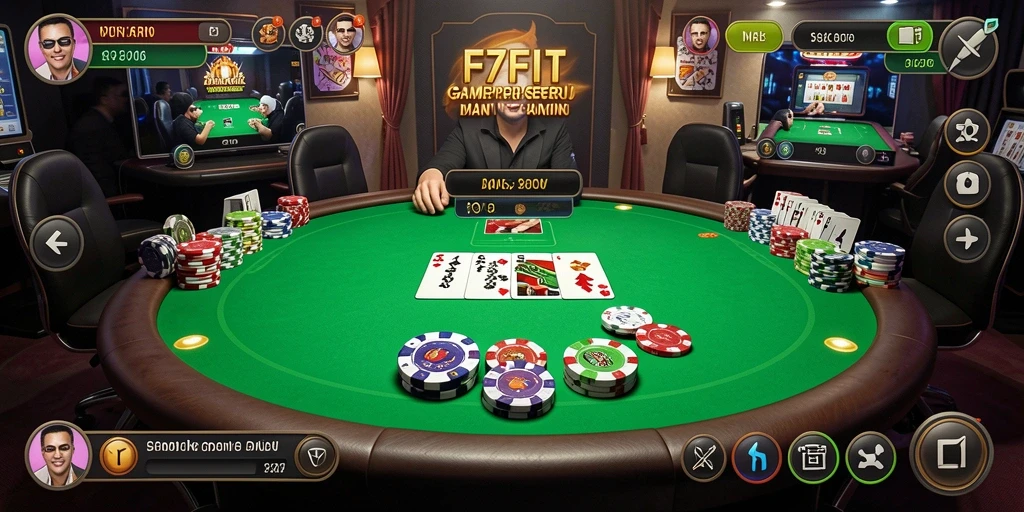Tampilan gameplay Poker di F7F7 yang seru dan mendebarkan.