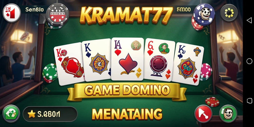 Tampilan gameplay Domino KRAMAT77 yang menarik dan interaktif.