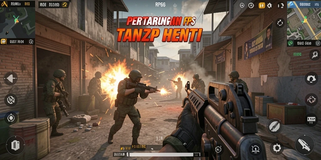 Gameplay intens dari RP66 dalam pertempuran FPS yang mendebarkan.