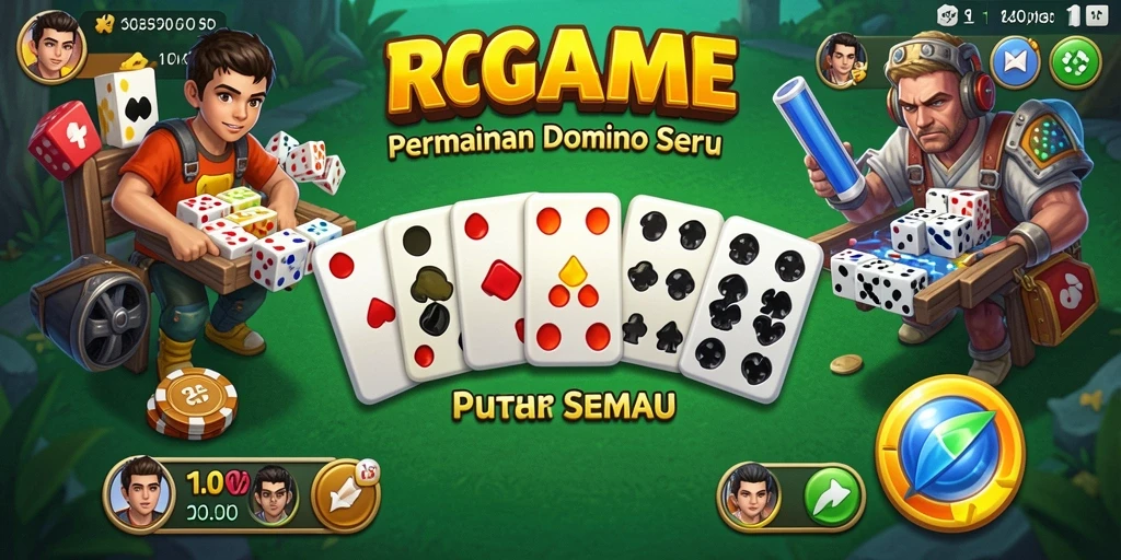 Tangkap layar RPGAME menampilkan aksi permainan Domino yang seru.