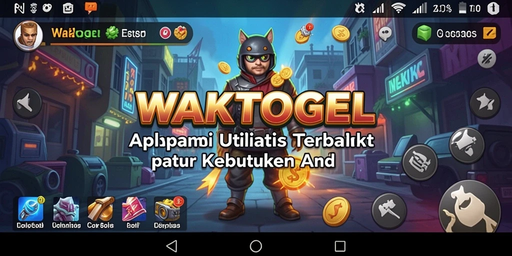 Tampilan antarmuka WAKTOGEL yang sederhana dan informatif.