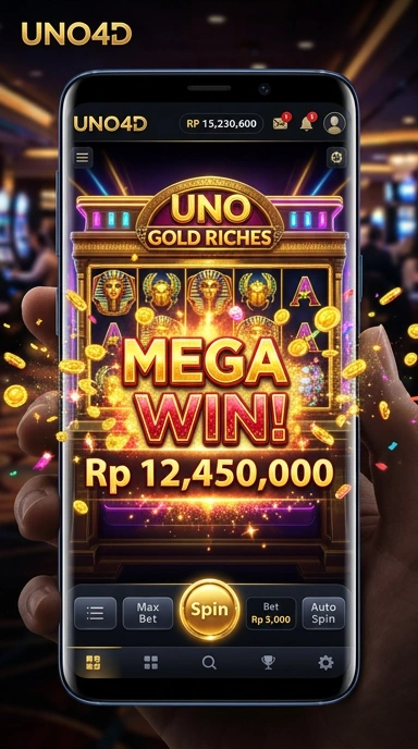 Cuplikan layar fitur pencarian aplikasi di uno4d.
